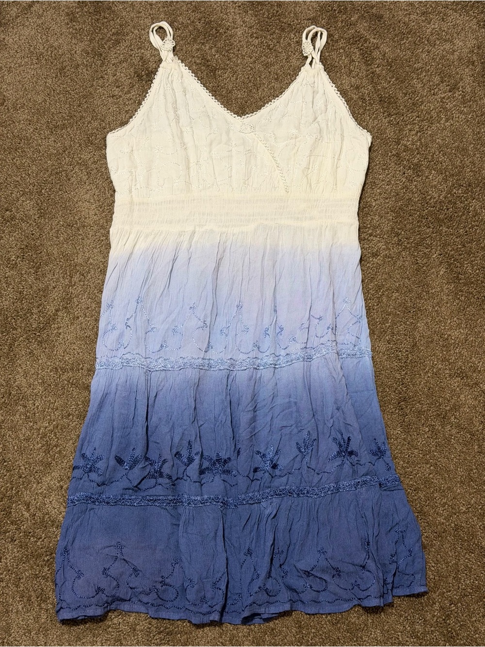 raya sun White Smocked Top
